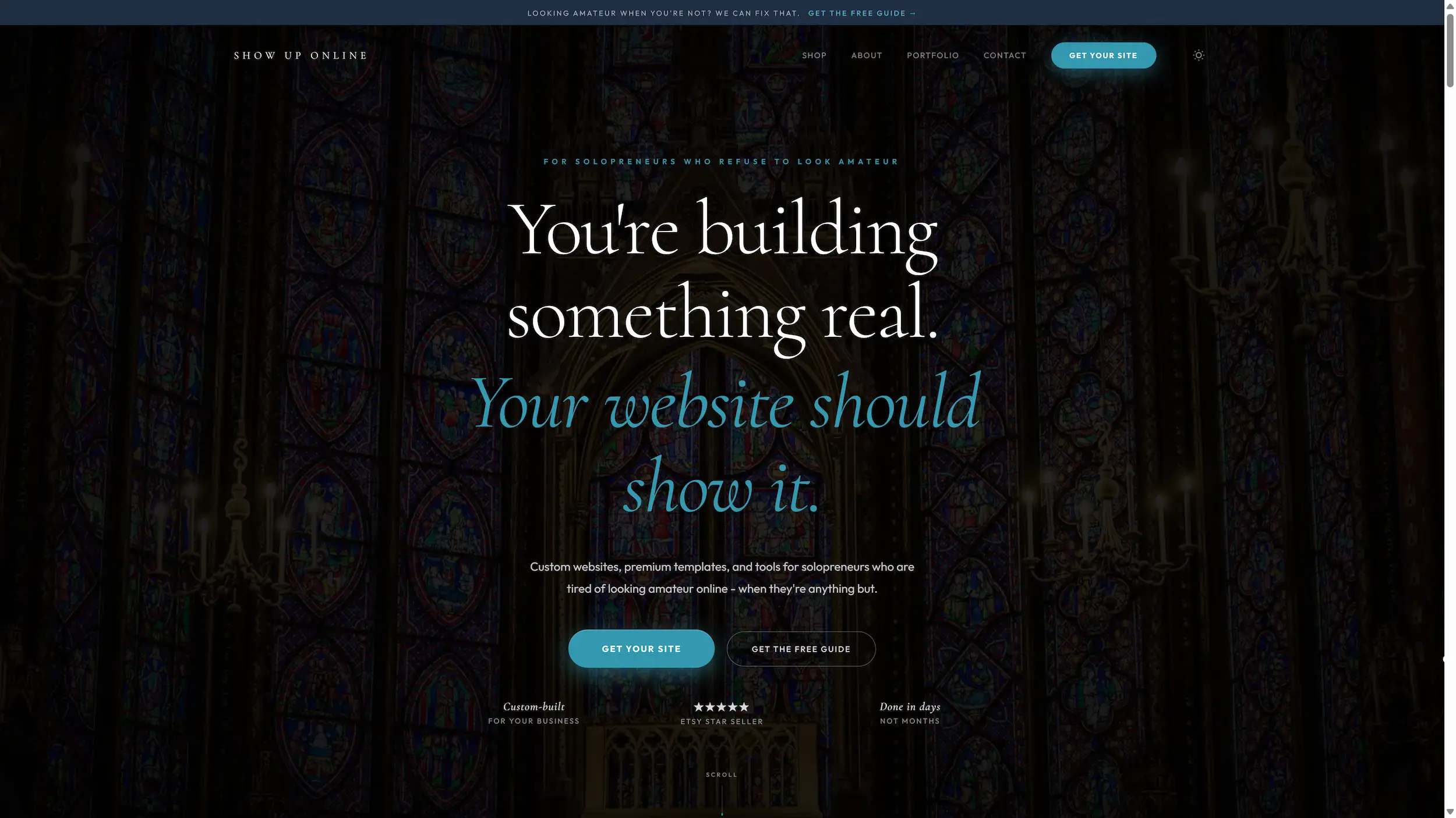 Show Up Online - the site you're standing on